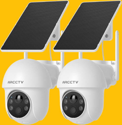 ARCCTV Solar Security Cameras Wireless Outdoor