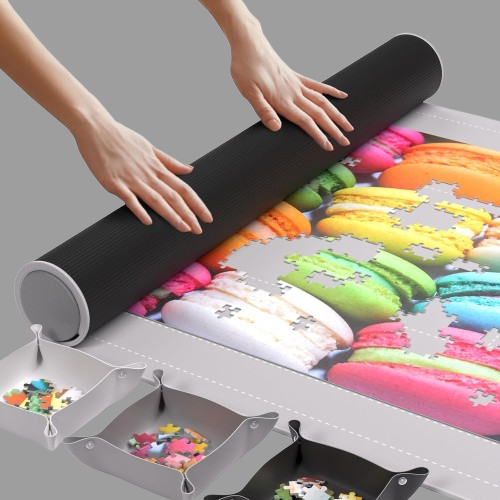 The Original Newverest Jigsaw Puzzle Mat Roll Up, Silver