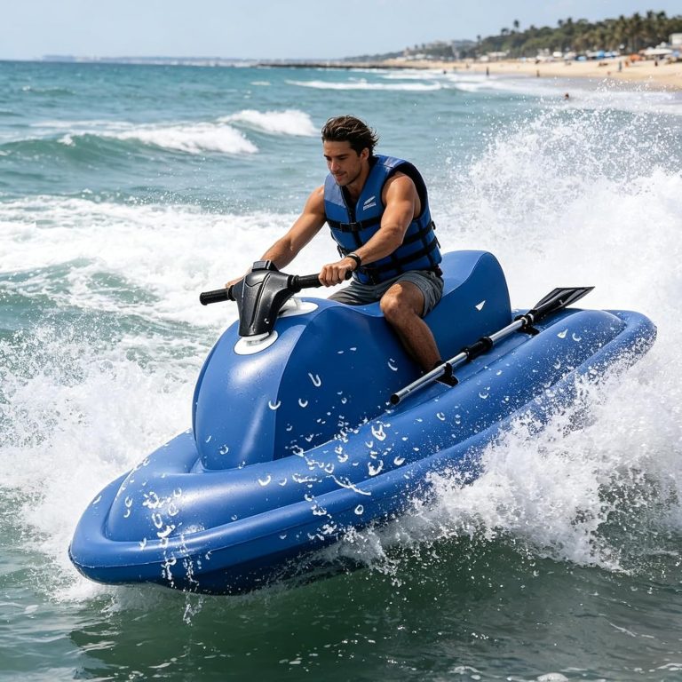 Gavscient Upgraded 2-Person Inflatable Jet Boat -Inflatable Jet ski with Motor with Optional Scooter