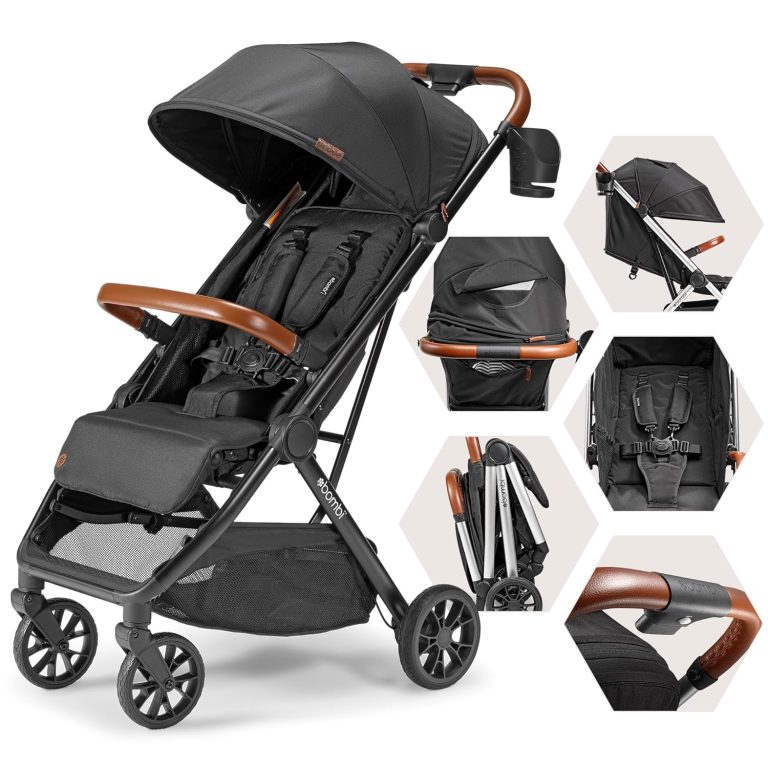 Bombi Bēbee V2 Lightweight Baby Stroller – Premium Vegan Leather,