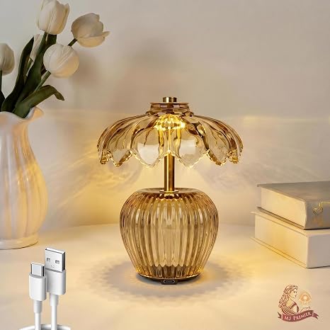 MJ PREMIER Rechargeable Table Lamp, Cordless Lamp with Timer