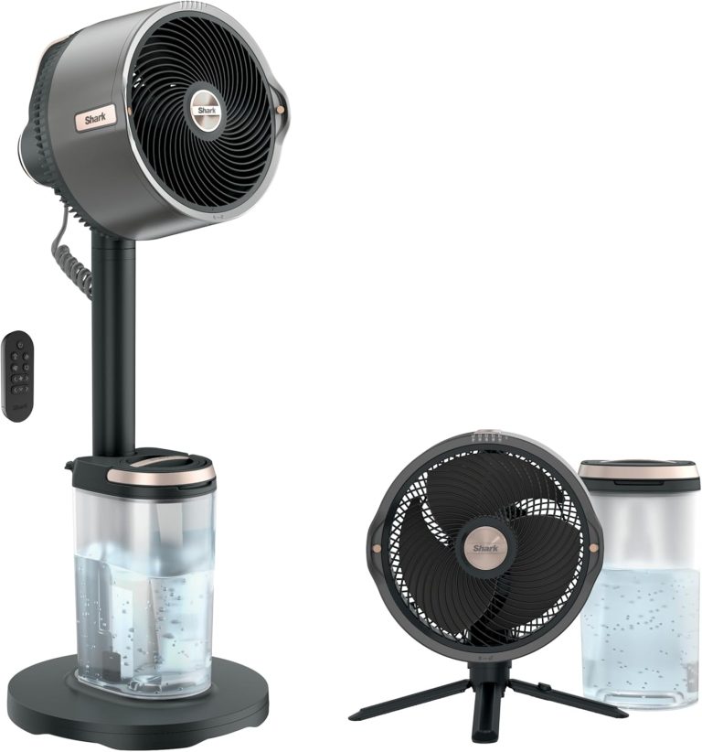 hark FlexBreeze Pro Mist Fan, Indoor & Outdoor Oscillating Cooling Fan with Misting for Home & Patio, Floor & Tabletop, Portable Cordless & Corded