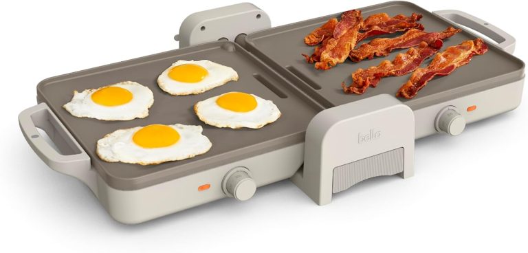 Bella 10″x 20″ Ceramic Fold-n-Store Dual Temp Griddle
